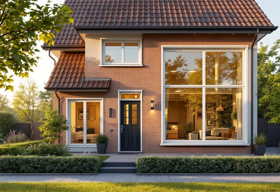 Moderne kunststof kozijnen in woning